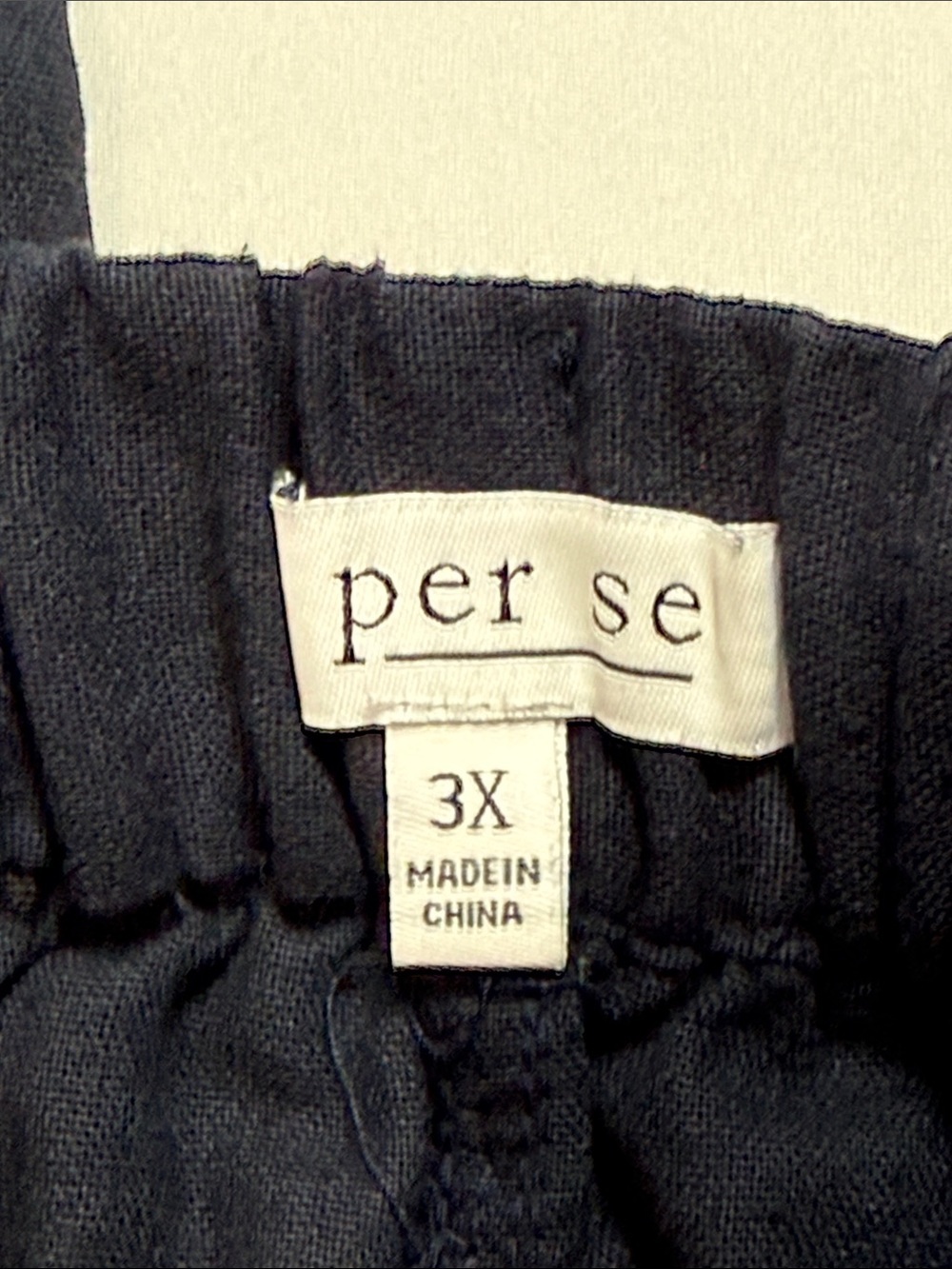 Per Se Navy Elastic-Waist Wide Leg Linen Blend Cropped Pants Size 3X NWT - Picture 2 of 8